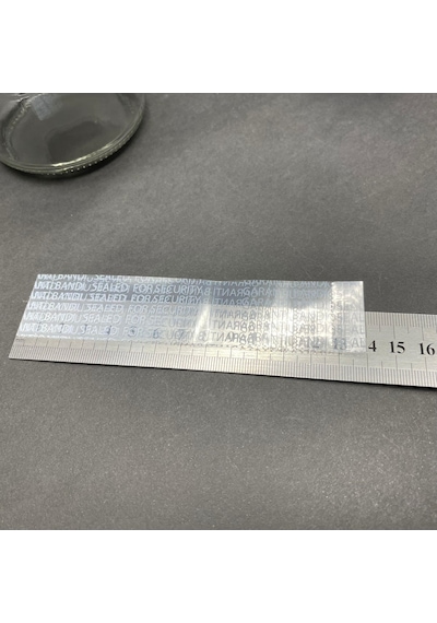 Şişe Kavanoz Emniyet Garanti Bandı 82 Mm Ağız Uyumlu , Şişe Emniyet Bandı X 100 Adet