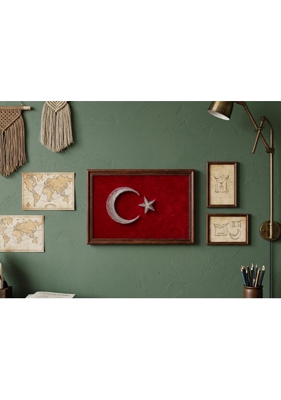 Mays Nest Filografi Türk Bayrağı Tablosu 20x30 Cm Tel Ve Çivi Sanatı Dekoratif Duvar & Masaüstü Tablo - Mays Nest Filografi Türk Bayrağı Tablosu 20x30 Cm Tel Ve Çivi Sanatı Dekoratif Duvar & Masaüstü Tablo -