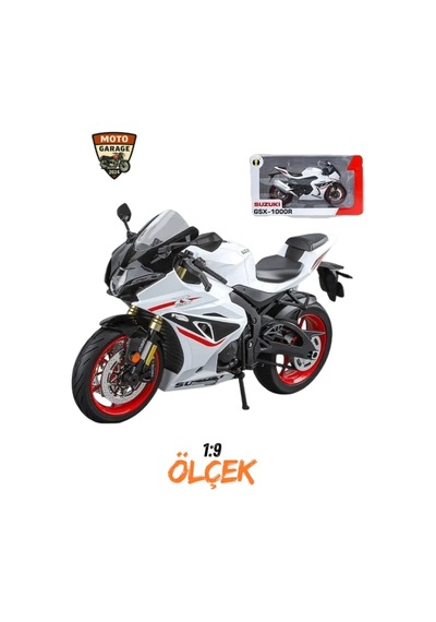 Suzuki Gsx-r1000 Maket - 1:9 Büyük Ölçek Işıklı Beyaz