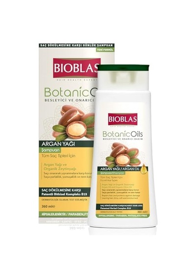 Ayrex Saç Dökülmesine Karşı Bitkisel Şampuan Argan &amp Zeytinyağı İçerikli, Biocomplex B19, Parlaklık V