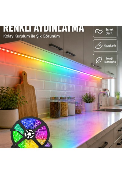 Kumandalı 5 Metre Şerit Led Dekoratif Aydınlatma 34353961