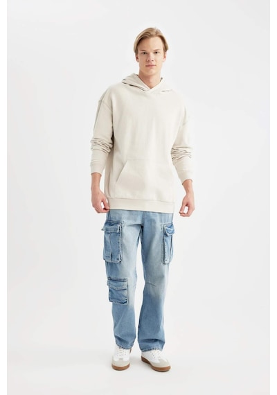 Defacto Comfort Regular Fit Rahat Kalıp Kapüşonlu Kanguru Cepli Basic Düz Sweatshirt B4446ax24spgr437 Gri Defacto Comfort Regular Fit Rahat Kalıp Kapüşonlu Kanguru Cepli Basic Düz Sweatshirt B4446ax24spgr437 Gri