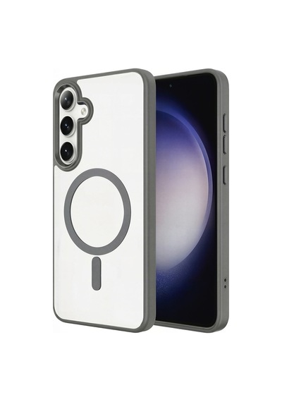 Maks Technology Galaxy Uyumlu S26 Kılıf M-safe Şarj Özellikli Mkst Krom M-safe Silikon Kapak - Gri