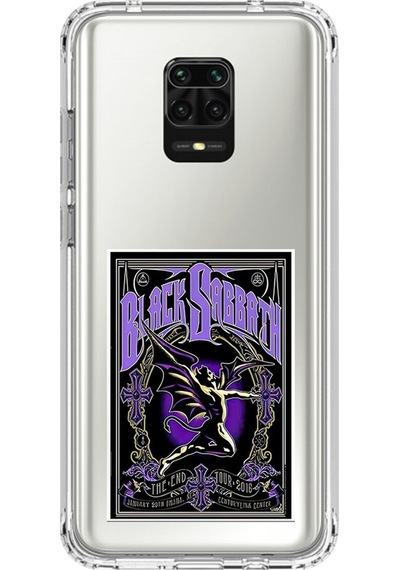 Xiaomi Redmi Note 9 Pro Uyumlu Şeffaf Kılıf Black Sabbath Tasarımlı