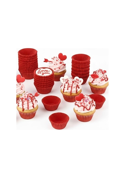 Cupcake Kırmızı Kapsül 50x40 500 Lü Paket No: 5