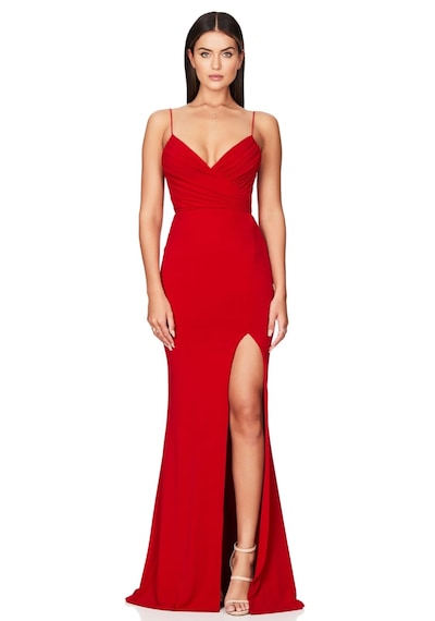 Hanife Glam Couture Hanife Glam Sandy Elbise Kırmızı