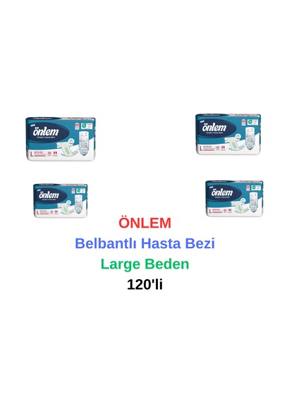 Önlem - Belbantlı Yaşlı Yetişkin Hasta Bezi Large Beden 120'li L