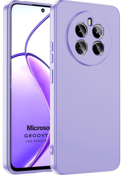 Microsonic Realme 12 Plus Kılıf Groovy Soft Lila -