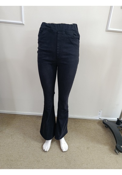 Bhrwear Kadın Beli Lastikli Paçaya Doğru Hafif Ispanyol Gelen Kot Pantolon Renkli