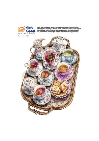 Mavi Sanat Ütü İle Rub On Transfer Kağıdı A4 Model No: 0056