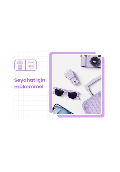 Ugreen Nexode Uno 65w Robot Gan Hızlı Şarj Cihazı, Mor 35291