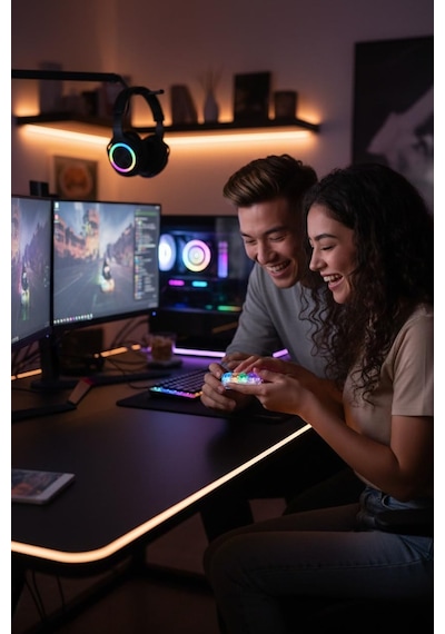 Busstier Işıklı Klavye Gerginlik Giderici Anahtarlık, Mekanik Tuşlu Click Sesli Rgb Led Işıklı Mini Klavye Anaht