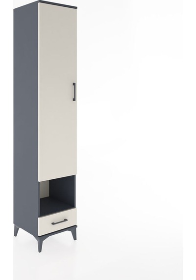 Hyperion Dolap 4 Raflı Tek Çekmeceli Tek Askılı 44x44x221 Ant... Antrasit Hyperion Dolap 4 Raflı Tek Çekmeceli Tek Askılı 44x44x221 Ant... Antrasit