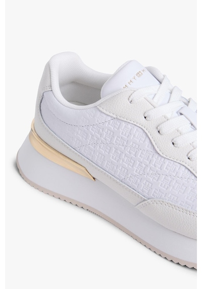 Tommy Hilfiger Th Chic Monogram Runner Beyaz Kadın Sneaker-13417 Beyaz