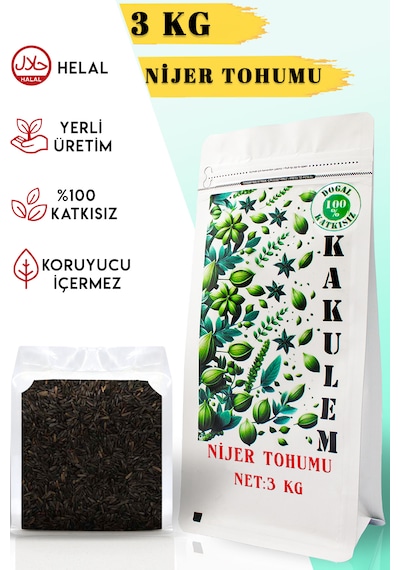 Kakulem Sertifikalı Doğal Kızıştırıcı Nijer Tohumu 3 Kg