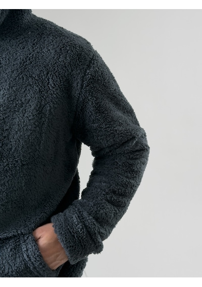Cocopelli Erkek Kapüşonlu Antrasit Peluş Sweat Coc2590 Antrasit