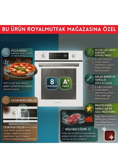 Hoover Leone HO3158W+ HHW6LMX/TK + HDG6C1GWTK Beyaz Ankastre Set