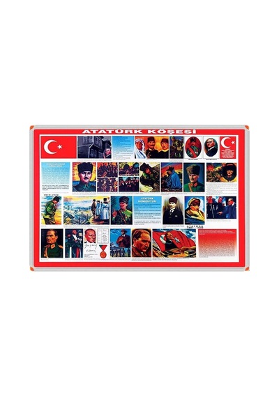 Atatürk Köşesi Metal Çerçeveli 70 X 100 Cm Alüminyum Çerçeve