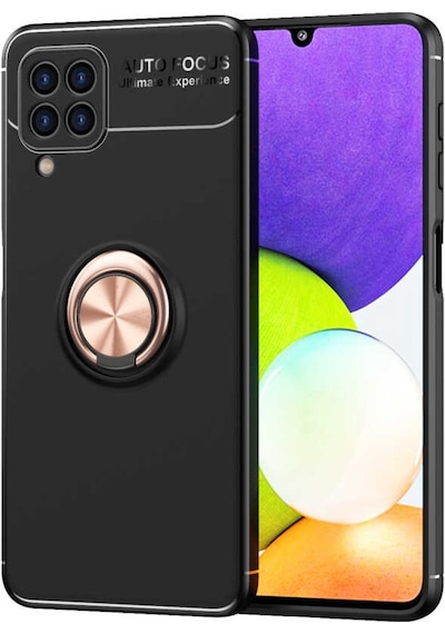 Samsung Galaxy Uyumlu A22 4G Kılıf Yüzüklü Magnetli Ravel Case Kapak
