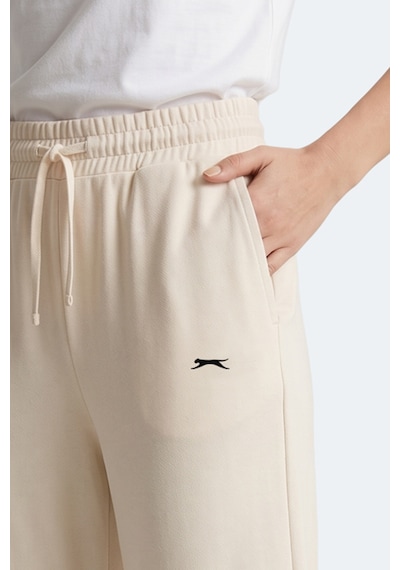 Slazenger Katka Kadın Bol Paça Ekru Eşofman Altı