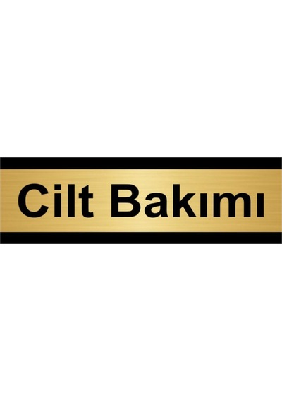 Cilt Bakımı 5x20cm Altın Renk Metal Yönlendirme Levhası