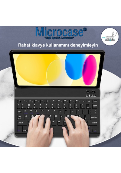 Apple Uyumlu iPad  10.Nesil 10.9 inç 2022 Bluetooth Klavyeli Standlı Kılıf BKK1
