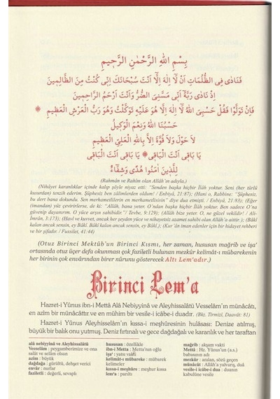 Lemalar, Risalei Nur Külliyatından Orta Boy, Termo Cilt & Lü...