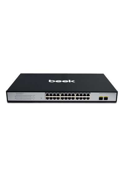 Beek Bn-gs-2242psw 24 Port Gigabit Poe+ 2 Port Sfp 300watt L2 Web Smart Poe Switch