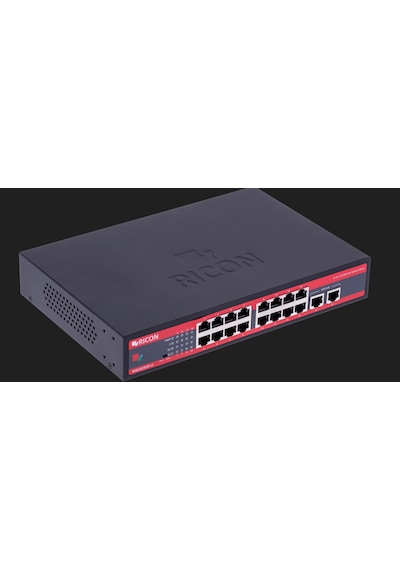 Ricon RSB1623FEP-U 16 Port Ethernet Power Over Ethernet Unmanaged Switch
