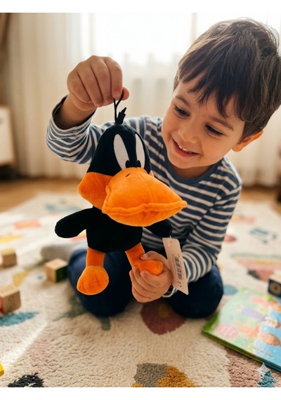 Daffy Duck Peluş Oyuncak 20 Cm Sevimli Yumuşacık Ve Eğlenceli Karakter Peluş Çok Renkli