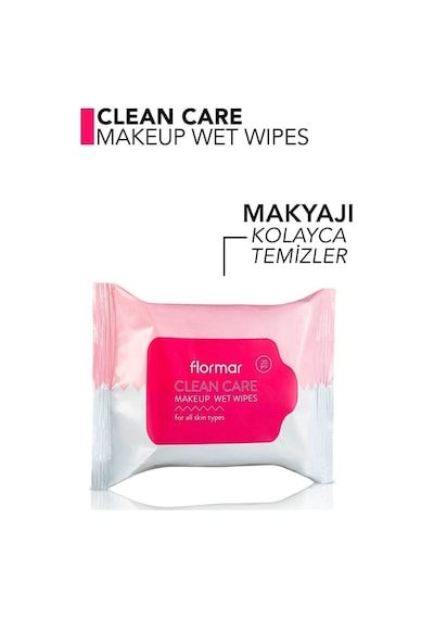 Flormar 30'lu Yüz-Göz-Dudak Makyaj Temizleme Mendili - Clean Care Wet Wipes - 000 - 8690604557332 Flormar 30'lu Yüz-Göz-Dudak Makyaj Temizleme Mendili - Clean Care Wet Wipes - 000 - 8690604557332