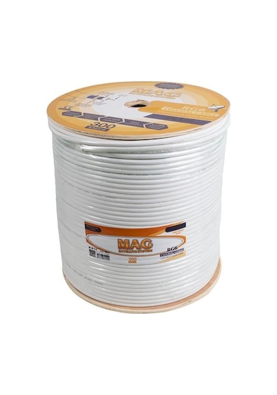 Mag Rg6-u4 Trishield Anten Kablosu 300 Mt. Beyaz