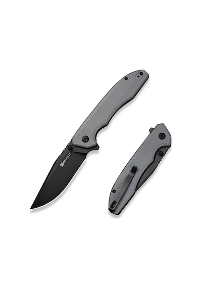 Sencut Sylor Gray G10 Handle Black D2 Blade Kamp Çakı Gri