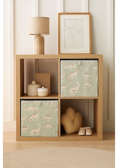 Ocean Home Textile 2'li Çocuk Odası Dinozor Kutu Set 33 X 30 X 33 Cm Mint