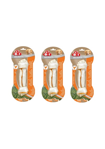 8in1 Delights Bones Large Tavuklu Köpek Ödül Kemiği 85 Gr. X 3 Adet