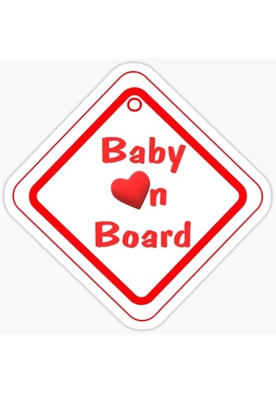 Baby On Board Arabada bebek var Sticker Etiket 19CM md3