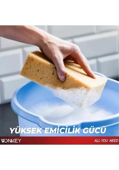 Doğal Oto Yıkama Süngeri, Delikli Araba Temizleme Süngeri, Araç Köpüklemek İçin Sünger, Temizlik Süngeri - 18x Diğer