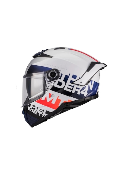 Mt Thunder 4 Sv Waves A17 Kask Parlak Beyaz Mavi