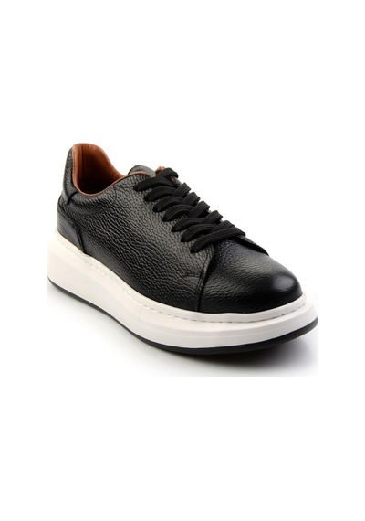 Bambi Siyah Leather Erkek Sneaker E01401098040 Siyah
