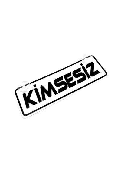 Kimsesiz Yazılı Sök Tak Dekor Plaka