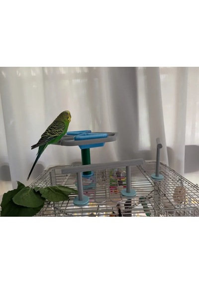 3d Baskı Dönebilen Kuş Yemliği Ve Oyuncağı Muhabbet Kuşu Ve Papağan Oyun Standı Etkileşimli Kuş Yemliği