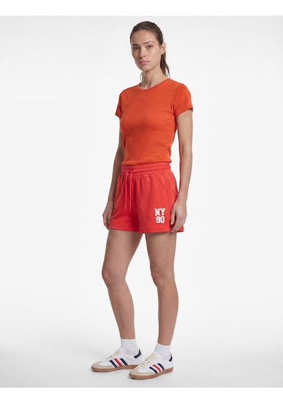 Koton Slim Fit Kısa Kollu Bisiklet Yaka Viskon Spor Tişört Turuncu 6sak10346nk