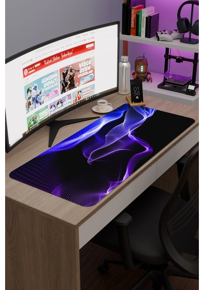 Noktalar Kaymaz Dikişli Kauçuk Oyuncu Mousepad V2 - 90x40 Xxl Gaming Mouse Pad Fare Altlığı