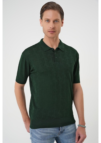 Efor Comfort Fit Polo Yaka Pamuklu Kısa Kol Casual Yeşil Triko Tişört Tr 880 Yeşil