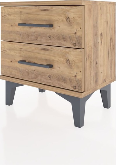 Arges Komodin 2 Çekmeceli 44x30x48 Çam-çam Çam