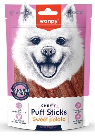 Wanpy Tahılsız Tatlı Patatesli Köpek Çiğneme Ödülü 100 Gr