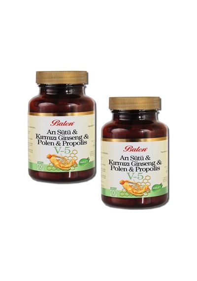 2 Kutu Balen V5 Arı Sütü Ginseng Polen Propolis Vita 5