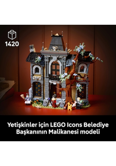 LEGO® Icons Belediye Başkanının Malikanesi 11383 - Yetişkinler için 3 Minifigür İçeren Yaratıcı Model Ev Yapım Seti (1420 Parça)