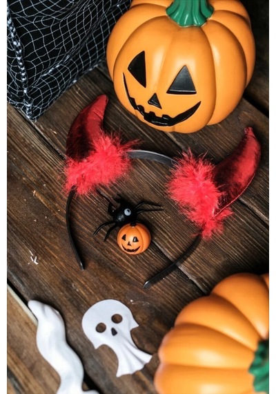 Beysüs Cadılar Bayramı Halloween Tac Boynuz Kırmızı Tüm Yaşlar 73646076