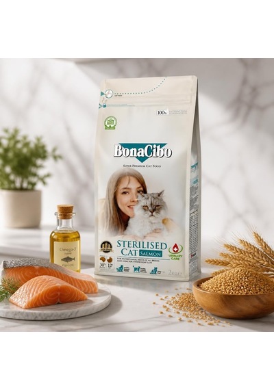 Adult Cat Sterilised Somonlu Kısırlaştırılmış Yetişkin Kedi Maması 2 Kg